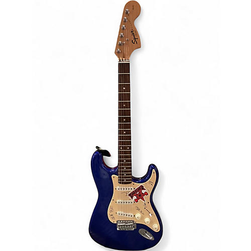 Used Squier Affinity Stratocaster Blue Solid Body Electric Guitar Blue