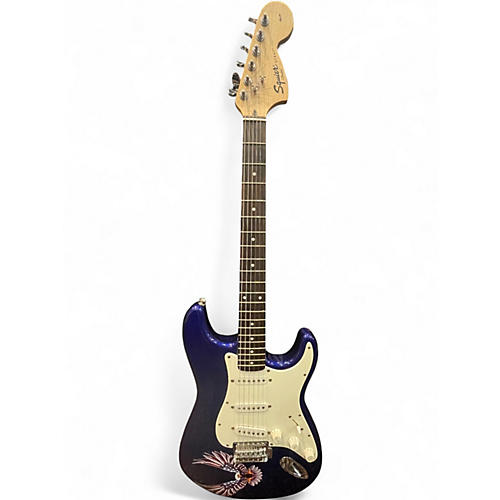 Used Squier Affinity Stratocaster Blue Solid Body Electric Guitar Blue