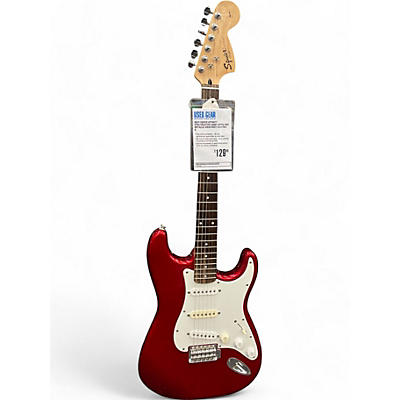 Squier Used Squier Affinity Stratocaster Candy Apple Red Metallic Solid Body Electric Guitar