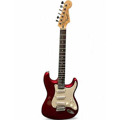 Used Squier Affinity Stratocaster Candy Apple Red Metallic Solid Body Electric Guitar