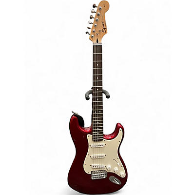 Used Squier Affinity Stratocaster Candy Apple Red Metallic Solid Body Electric Guitar