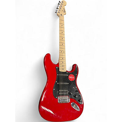 Used Squier Affinity Stratocaster Candy Apple Red Solid Body Electric Guitar