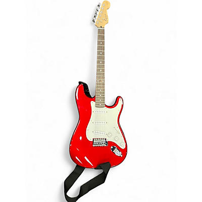 Used Squier Affinity Stratocaster Candy Apple Red Solid Body Electric Guitar
