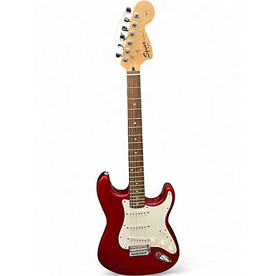 Used Squier Affinity Stratocaster Candy Apple Red Solid Body Electric Guitar