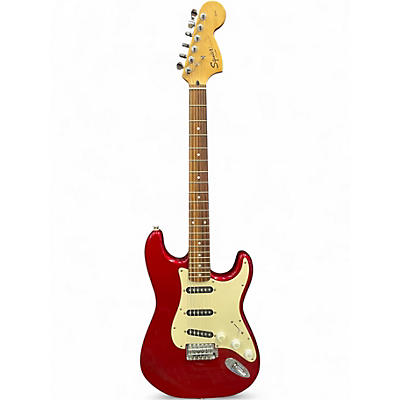 Used Squier Affinity Stratocaster Candy Apple Red Solid Body Electric Guitar