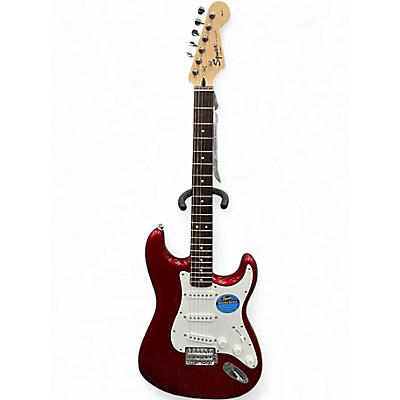 Used Squier Affinity Stratocaster Cherry Solid Body Electric Guitar