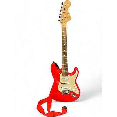 Squier Used Squier Affinity Stratocaster Fiesta Red Solid Body Electric Guitar