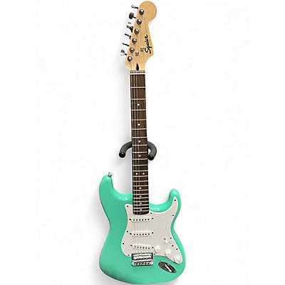 Used Squier Affinity Stratocaster Green Solid Body Electric Guitar
