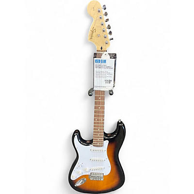 Used Squier Affinity Stratocaster Left Handed 3 Tone Sunburst Electric Guitar