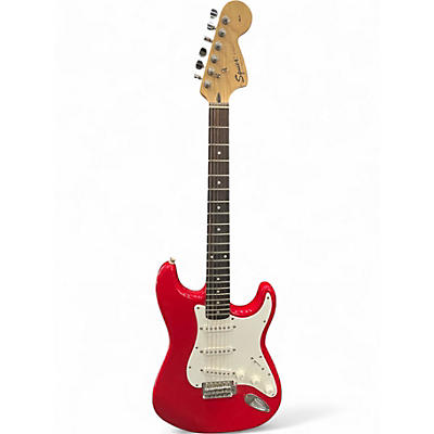 Used Squier Affinity Stratocaster Red Solid Body Electric Guitar