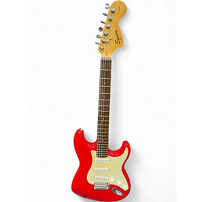 Used Squier Affinity Stratocaster Red Solid Body Electric Guitar