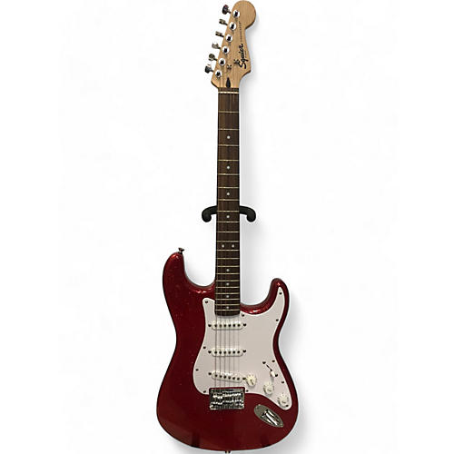 Squier Used Squier Affinity Stratocaster Red Sparkle Solid Body Electric Guitar Red Sparkle