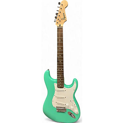 Used Squier Affinity Stratocaster Surf Green Solid Body Electric Guitar