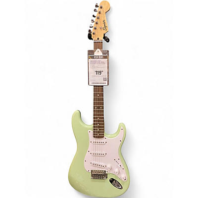 Used Squier Affinity Stratocaster Surf Green Solid Body Electric Guitar