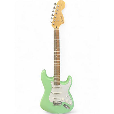 Used Squier Affinity Stratocaster Surf Green Solid Body Electric Guitar