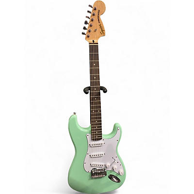 Used Squier Affinity Stratocaster Surf Green Solid Body Electric Guitar