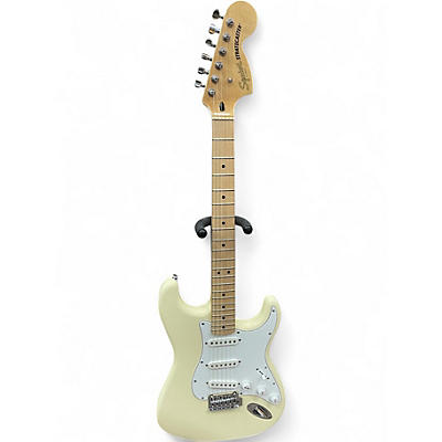 Used Squier Affinity Stratocaster Vintage White Solid Body Electric Guitar