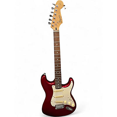 Used Squier Affinity Stratocaster Wine Red Solid Body Electric Guitar