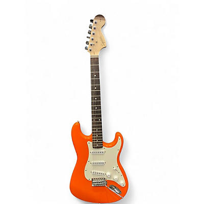 Used Squier Affinity Stratocaster neon orange Solid Body Electric Guitar