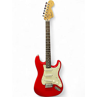 Used Squier Affinity Stratocaster red Solid Body Electric Guitar