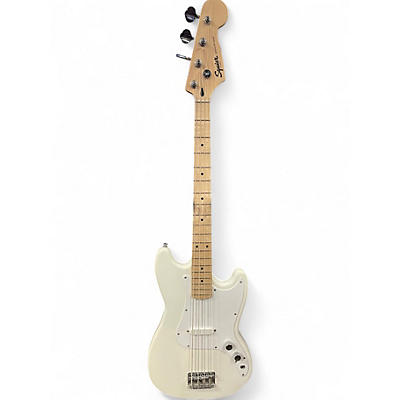 Used Squier BRONCO BASS Alpine White Electric Bass Guitar
