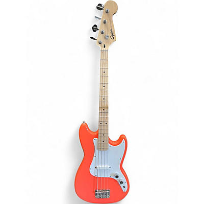 Used Squier BRONCO BASS CORAL Electric Bass Guitar