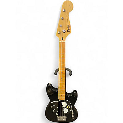 Used Squier Badtz Maru Bronco Bass Black Electric Bass Guitar