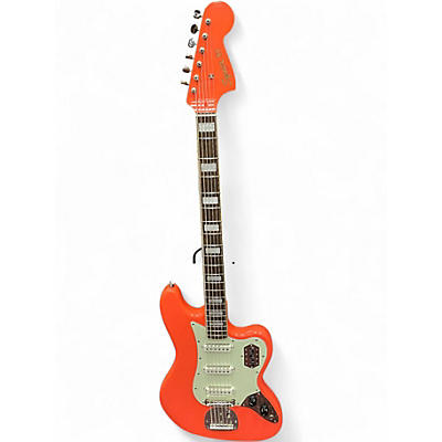 Used Squier Bass VI Tahitian Coral Electric Bass Guitar