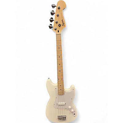 Used Squier Bronco Arctic White Electric Bass Guitar
