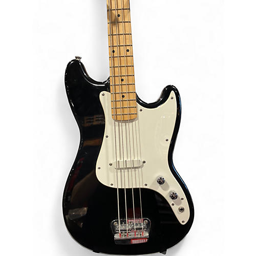 Used Squier Bronco Black Electric Bass Guitar Black