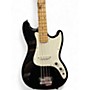 Used Squier Bronco Black Electric Bass Guitar Black