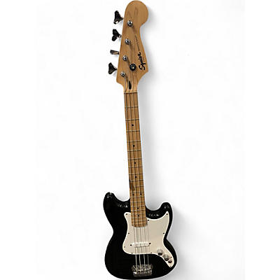 Used Squier Bronco Black Electric Bass Guitar
