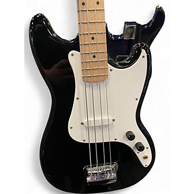 Used Squier Bronco Black and White Electric Bass Guitar