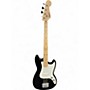 Used Squier Bronco Black and White Electric Bass Guitar Black and White