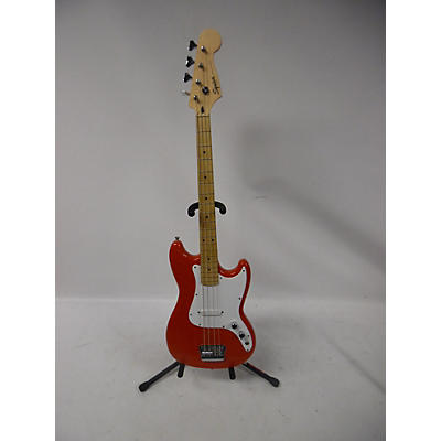 Squier Used Squier Bronco Candy Apple Red Electric Bass Guitar