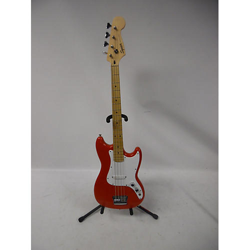 Squier Used Squier Bronco Candy Apple Red Electric Bass Guitar Candy Apple Red