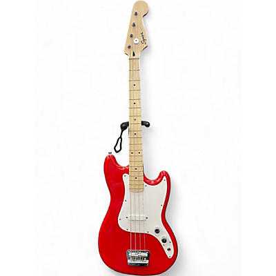 Squier Used Squier Bronco Candy Apple Red Electric Bass Guitar