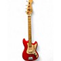 Used Squier Bronco Chrome Red Metallic Electric Bass Guitar Chrome Red Metallic