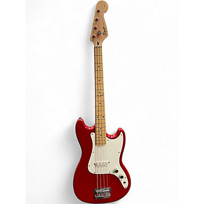 Used Squier Bronco Dakota Red Electric Bass Guitar