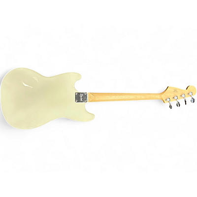 Used Squier Bronco Olympic White Electric Bass Guitar