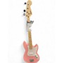 Used Squier Bronco Pink Electric Bass Guitar Pink