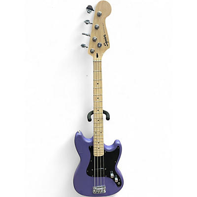 Used Squier Bronco Purple Electric Bass Guitar