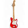 Used Squier Bronco Red Electric Bass Guitar Red