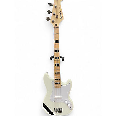 Used Squier Bronco WHITE Electric Bass Guitar