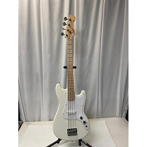 Squier Used Squier Bronco White Electric Bass Guitar White