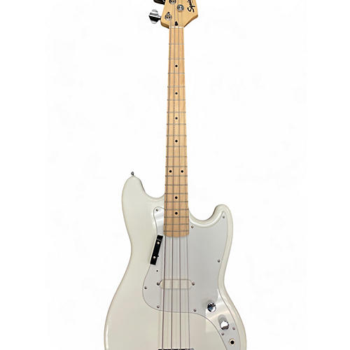 Squier Used Squier Bronco White Electric Bass Guitar White