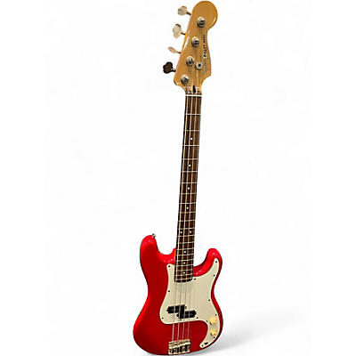 Used Squier Bullet BASE Candy Apple Red Electric Bass Guitar