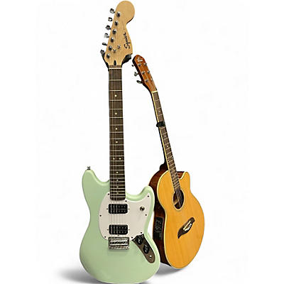 Used Squier Bullet Mustang HH Surf Green Solid Body Electric Guitar