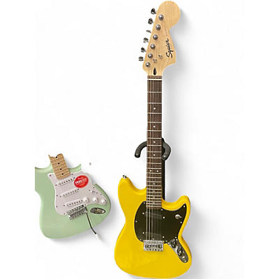Used Squier Bullet Mustang HH Yellow Solid Body Electric Guitar