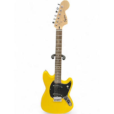 Used Squier Bullet Mustang HH Yellow Solid Body Electric Guitar